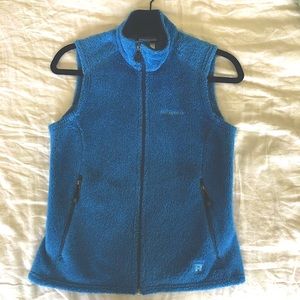 Vintage Patagonia Blue Fleece zip up Vest with pockets Women SM